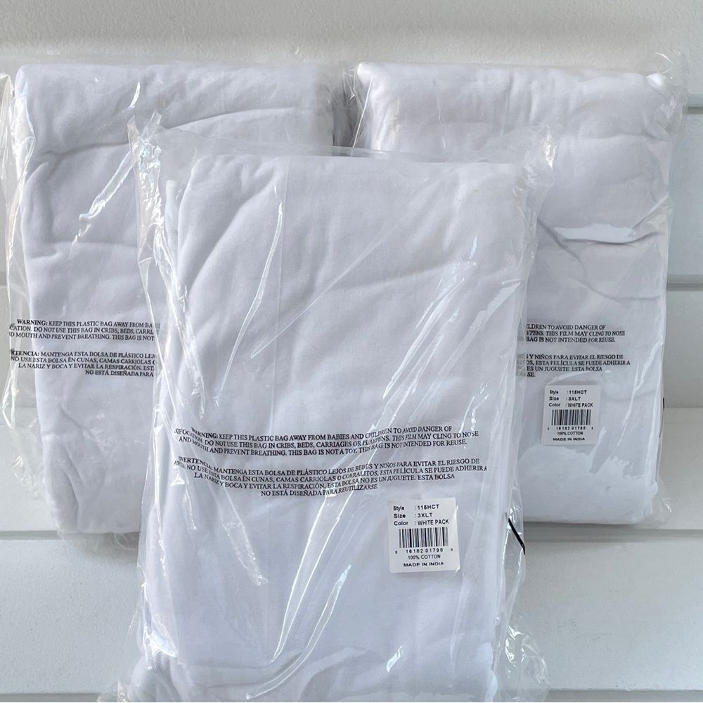 Hanes Stretch Cotton 3-pack V-Neck Undershirts Lot of 3 Packs - 9 Shirts 3 XL - Picture 4 of 6